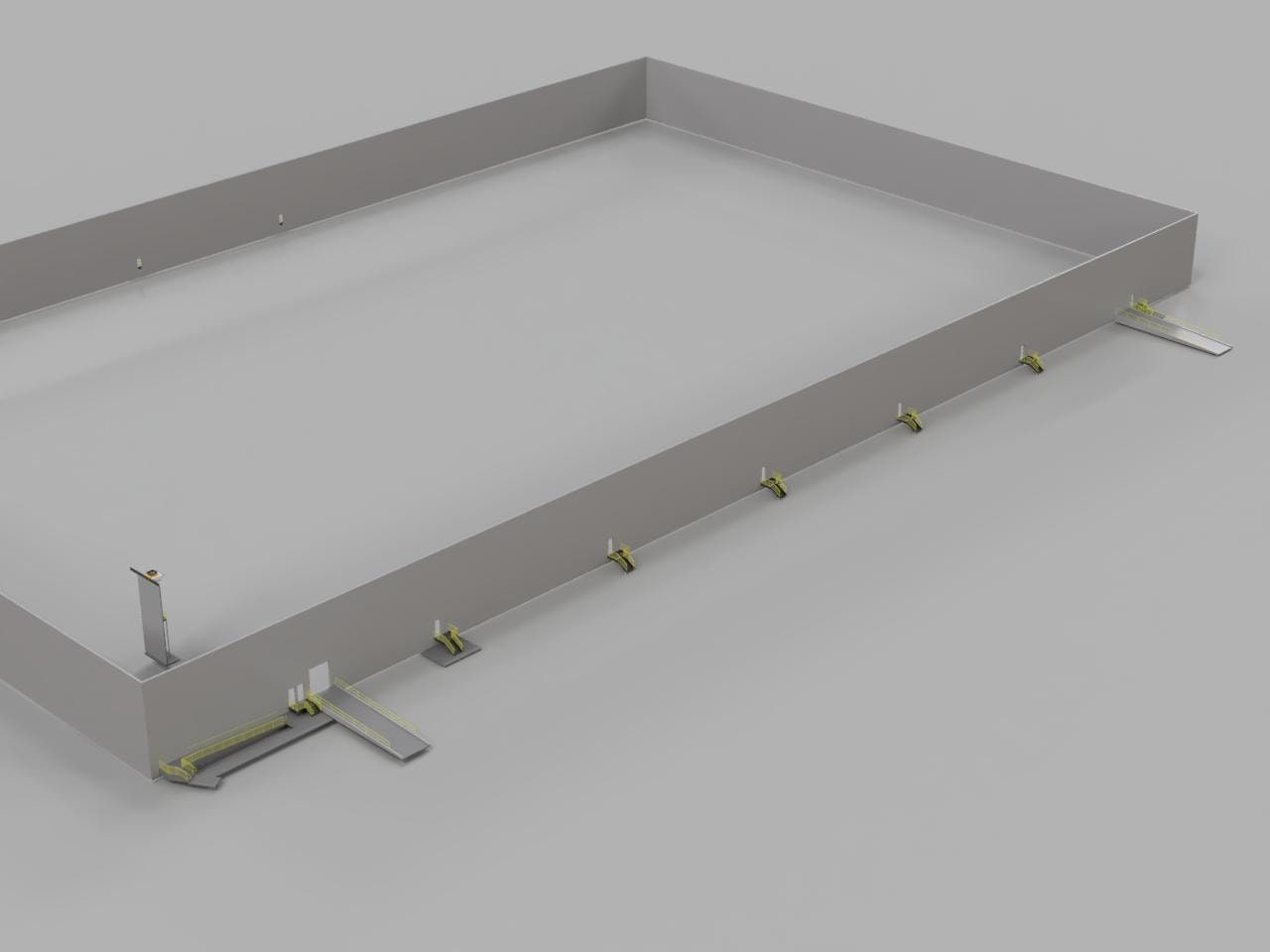 Roof clamp detail rendering